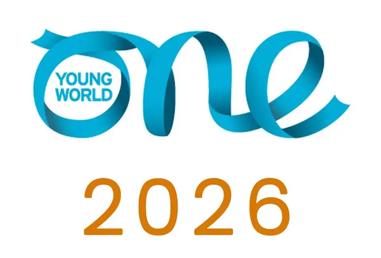 One Young World Leading Scholarship 2026: A Fully Funded Ticket to Cape Town for Africa’s Next Generation of Leaders Official logo of One Young World featuring a flowing blue ribbon that loops to spell out the word "one," with the words "YOUNG WORLD" enclosed inside the initial loop against a white background. Its the logo of the fully funded scholarship for African youth 2026 in South Africa